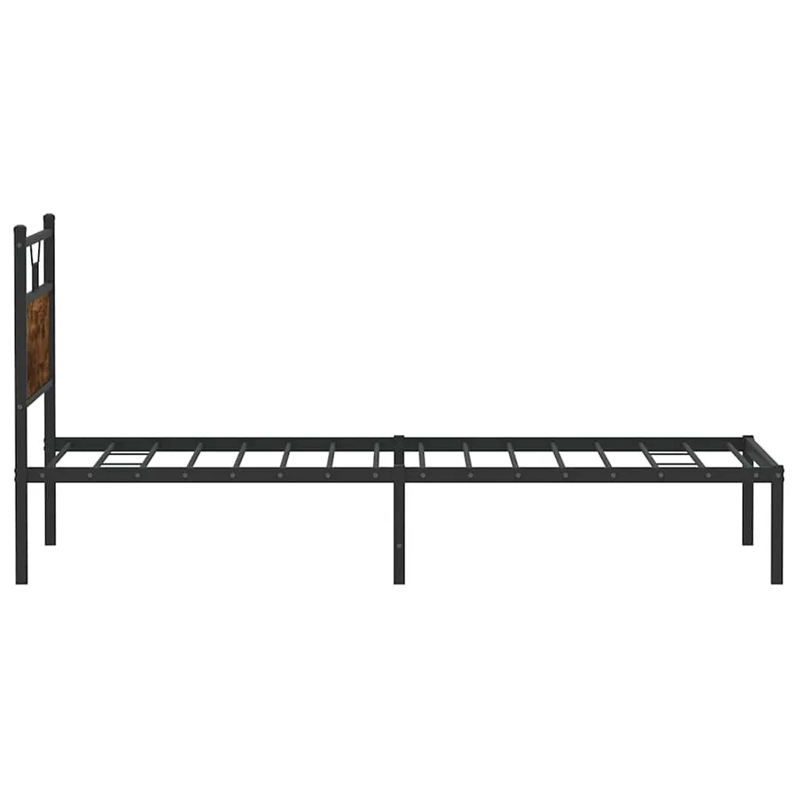 Cadre de lit sans matelas chêne fumé 100x200 cm bois ingénierie - 7