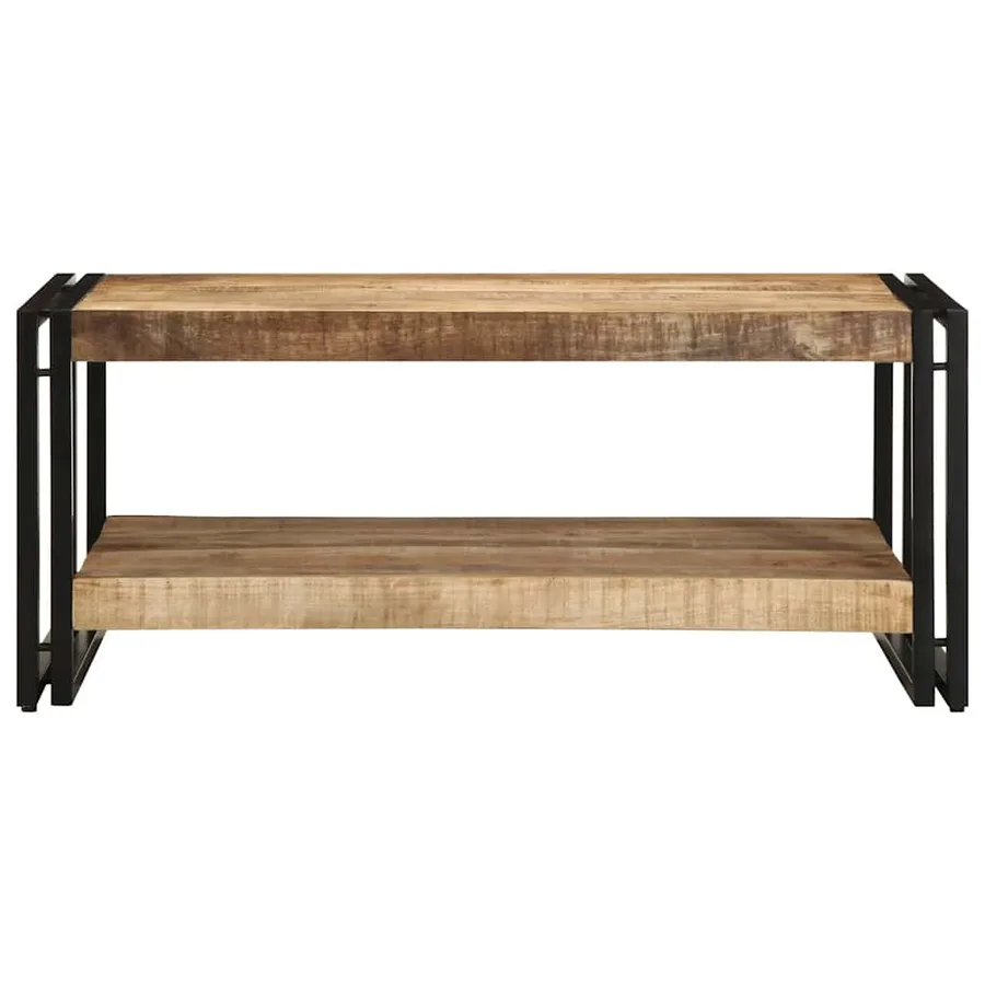 Table basse 90x50x38 cm bois de manguier massif brut - 4