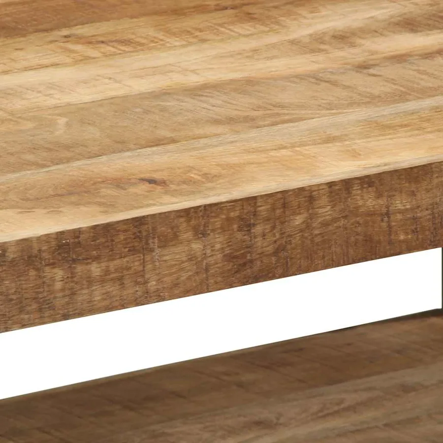 Table basse 90x50x38 cm bois de manguier massif brut - 7