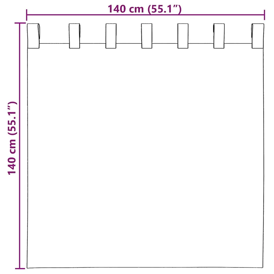Rideaux en voile avec passe-tringles 2 pcs rouge bordeaux - 9