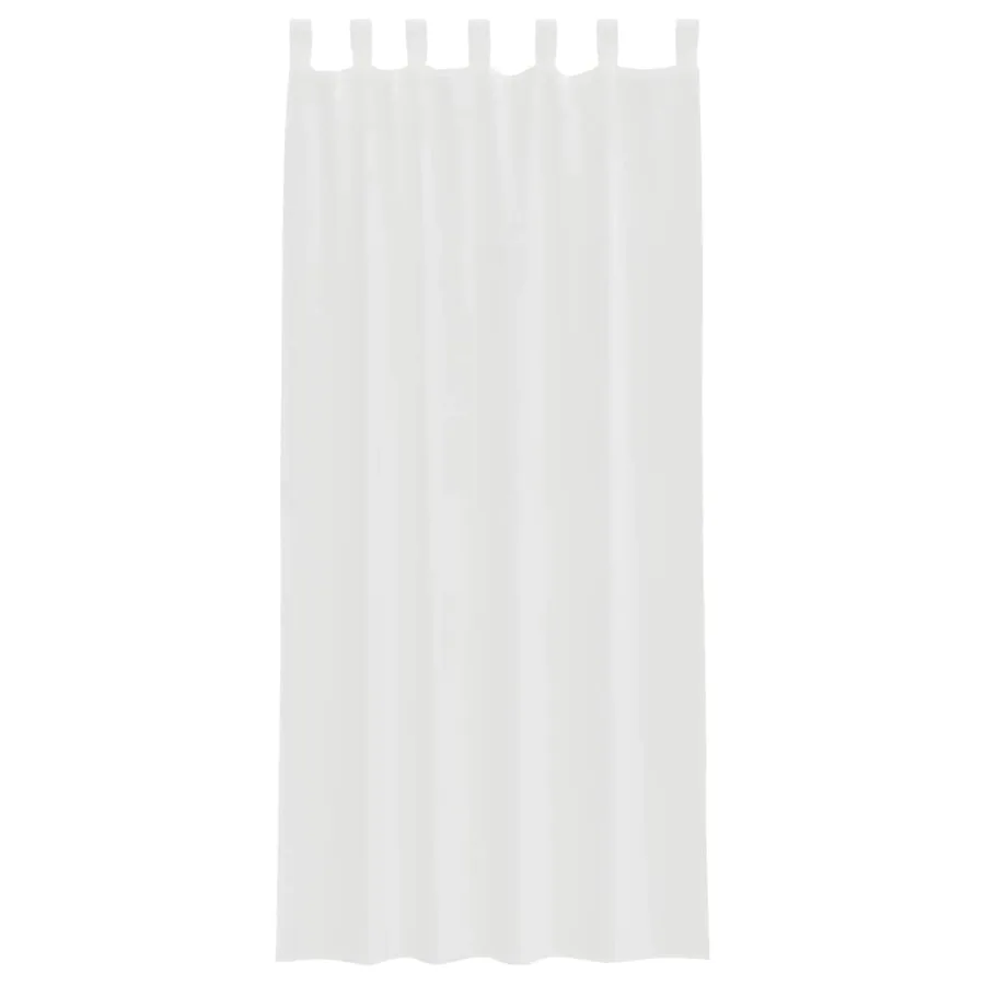Rideaux en voile avec boucles 2 pcs blanc 140x245 cm - 4