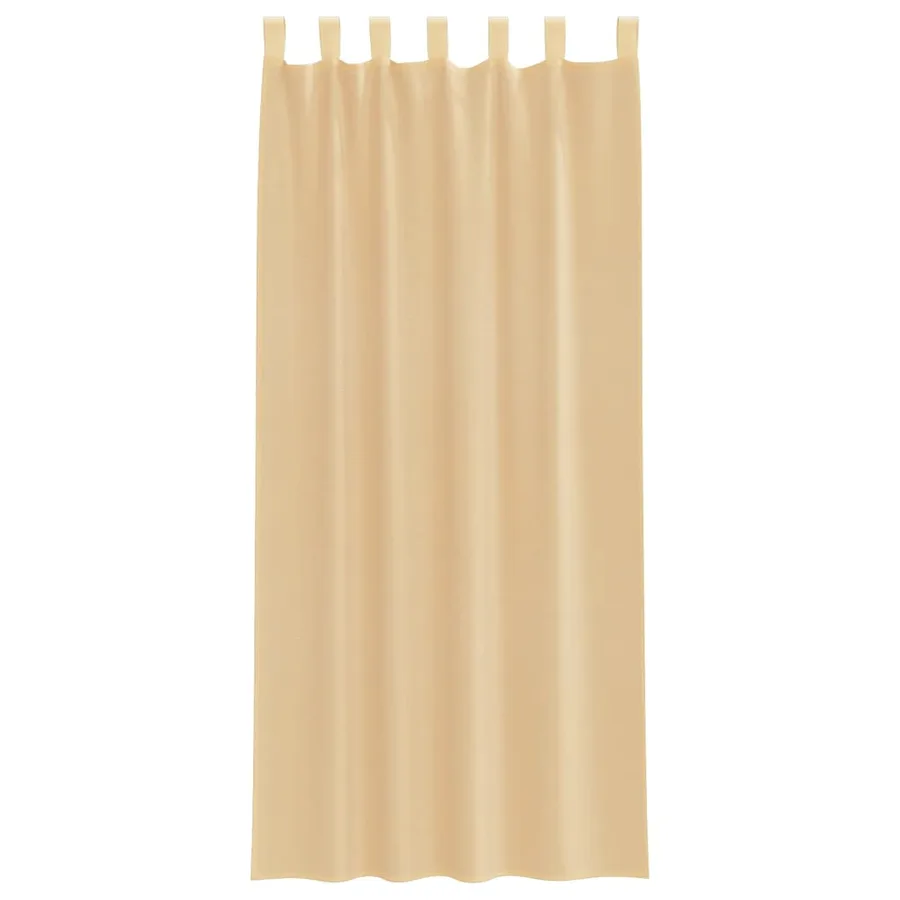 Rideaux en voile avec boucles 2 pcs sable 140x225 cm - 4