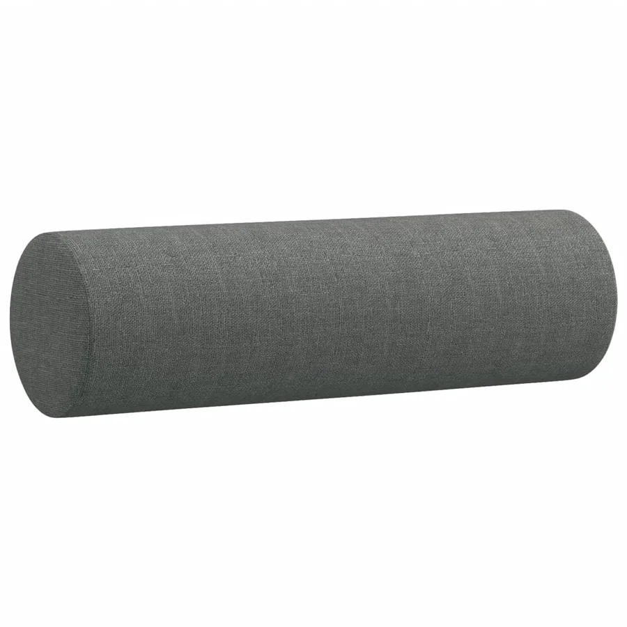 Coussins décoratifs lot de 2 Gris foncé Ø15x50 cm Tissu - 3