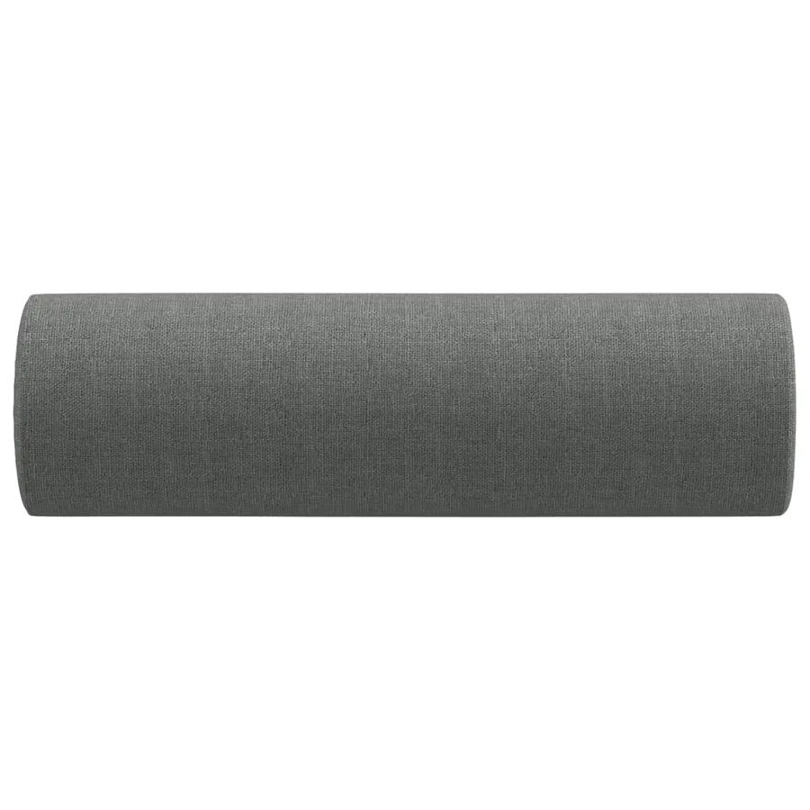 Coussins décoratifs lot de 2 Gris foncé Ø15x50 cm Tissu - 4