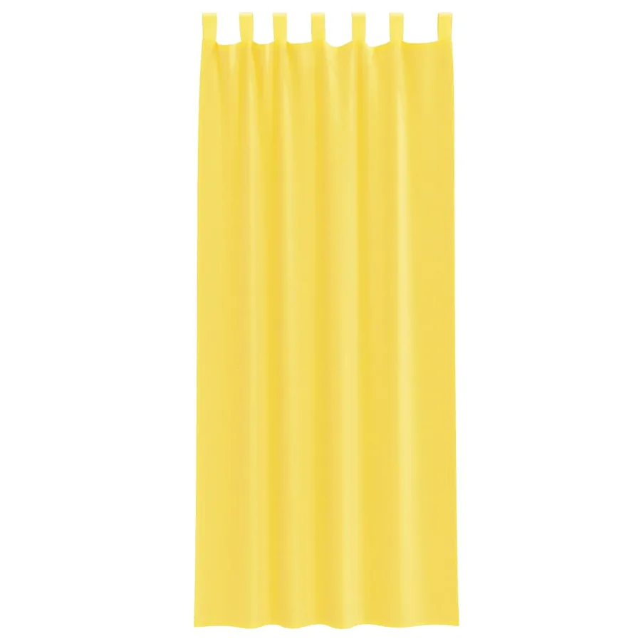 Rideaux en voile avec boucles 2 pcs jaune 140x260 cm - 4