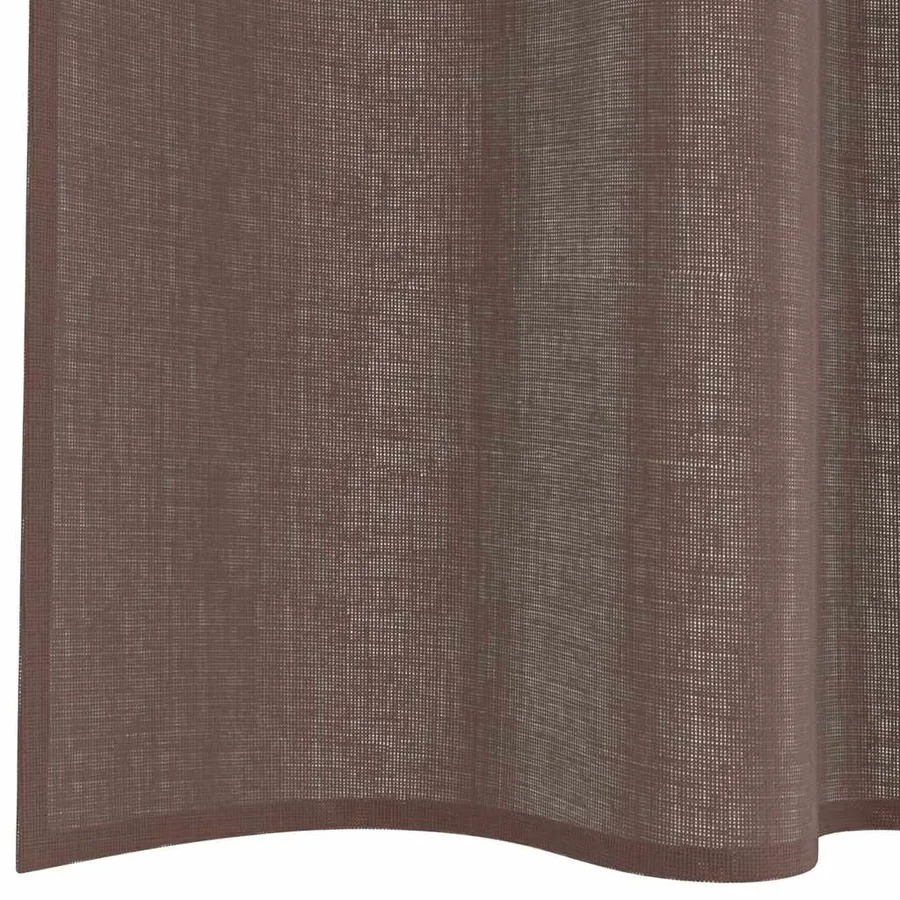 Rideaux en voile avec passe-tringles 2 pcs marron - 6