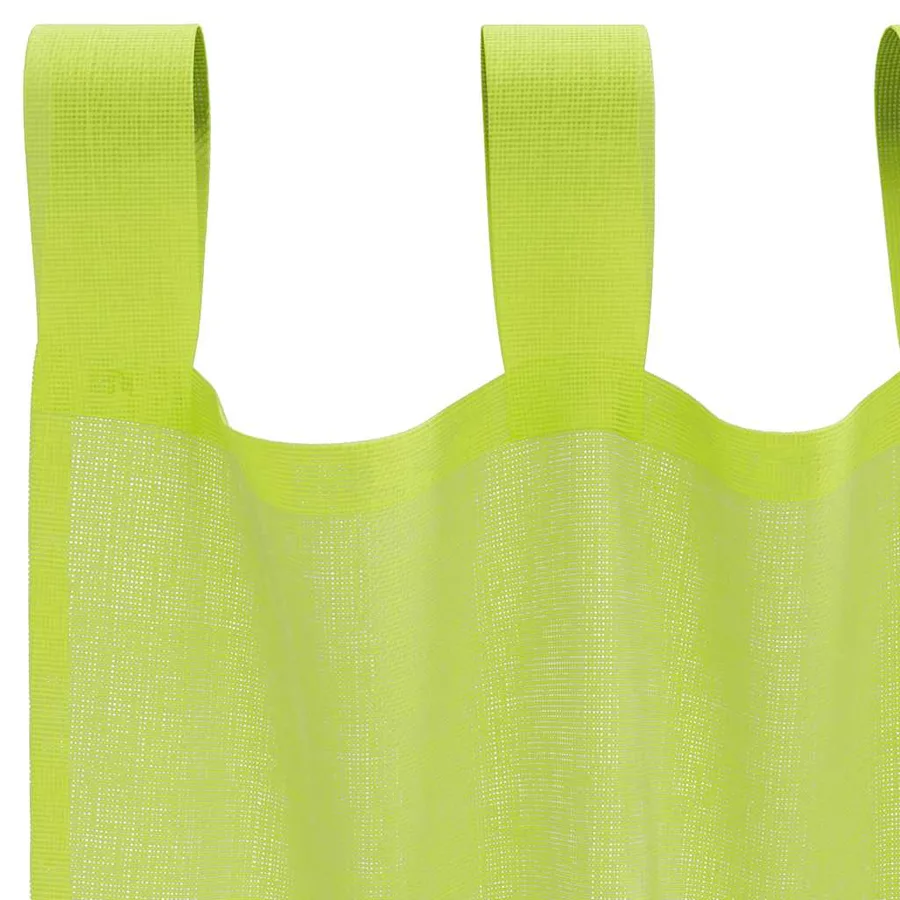 Rideaux en voile avec passants 2 pcs vert pomme - 5