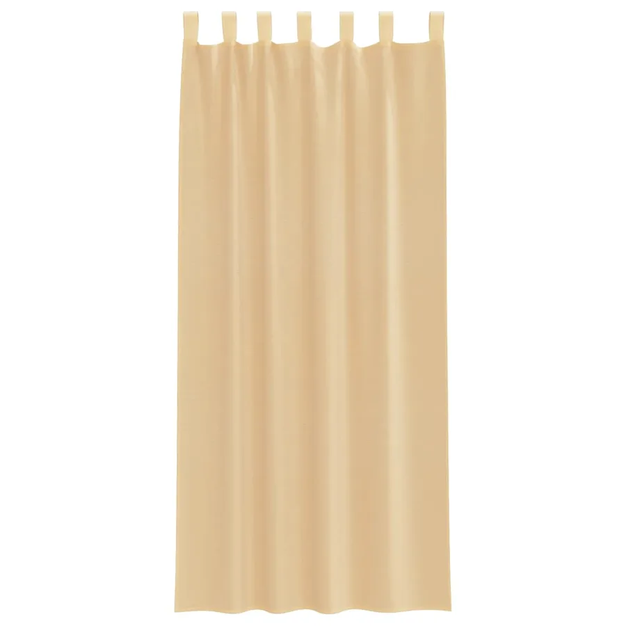 Rideaux en voile avec passe-tringles 2 pcs sable - 4