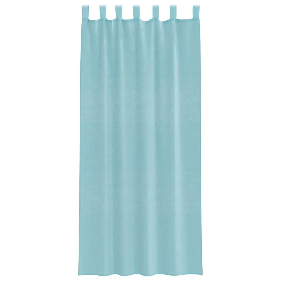 Rideaux en voile avec passe-tringles 2 pcs turquoise - 4