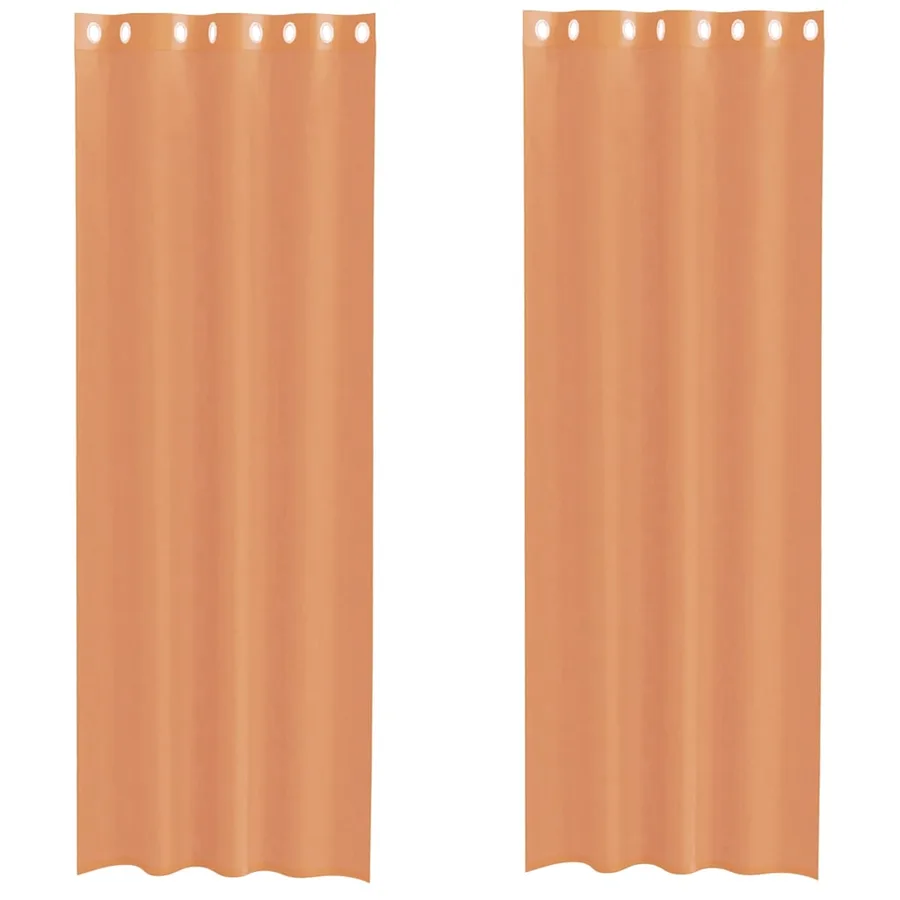 Rideaux en voile avec œillets 2 pcs terre cuite - 2