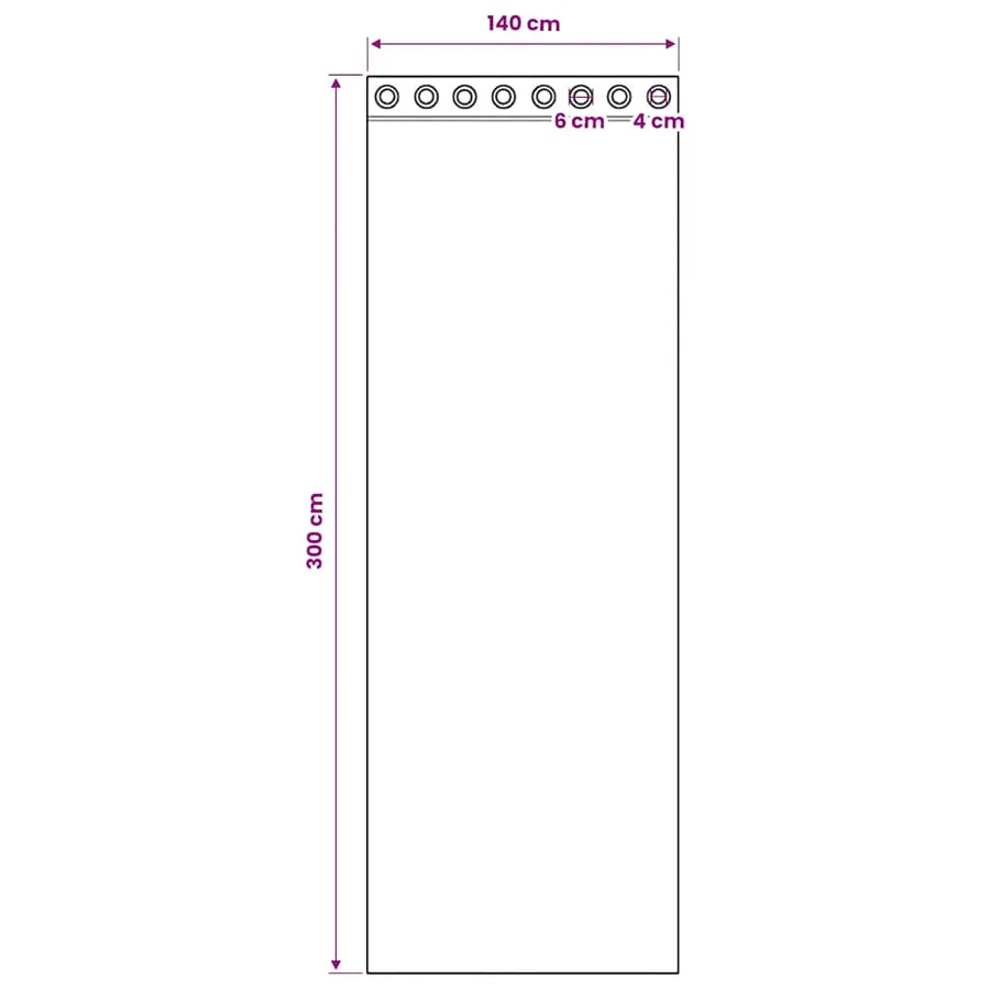 Rideaux en voile avec œillets 2 pcs blanc - 8