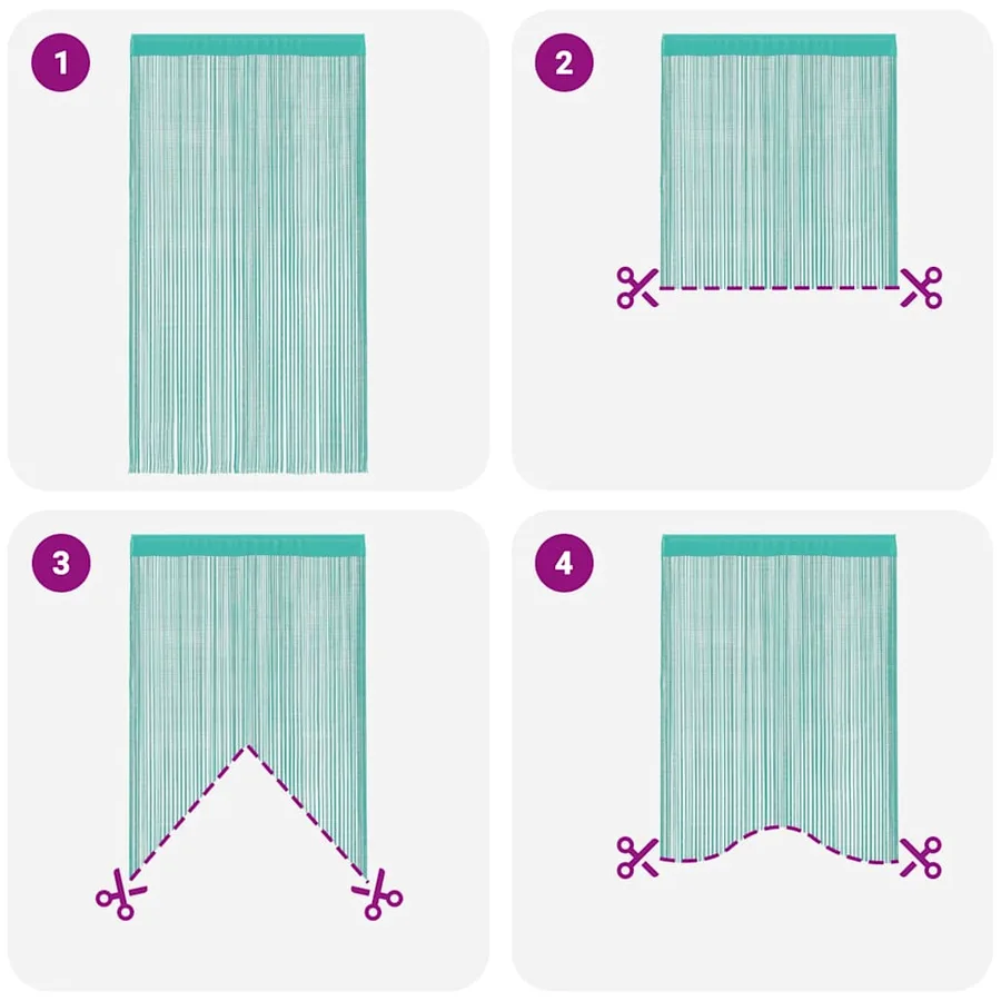 Rideaux à fils 2 pcs turquoise 100x250 cm - 6