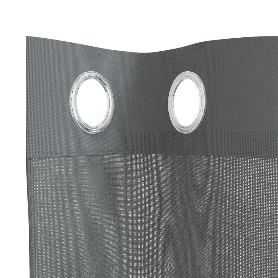 Rideaux en voile avec œillets 2 pcs gris foncé 140x225 cm - 5