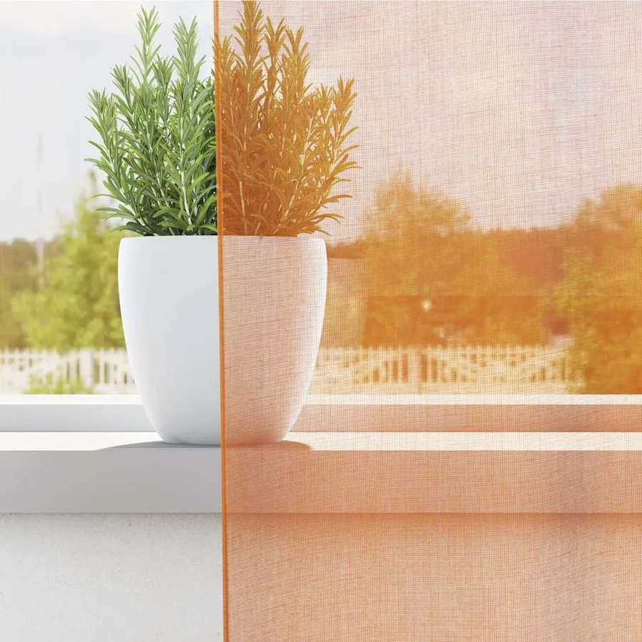 Rideaux en voile avec œillets 2 pcs orange 140x225 cm - 3