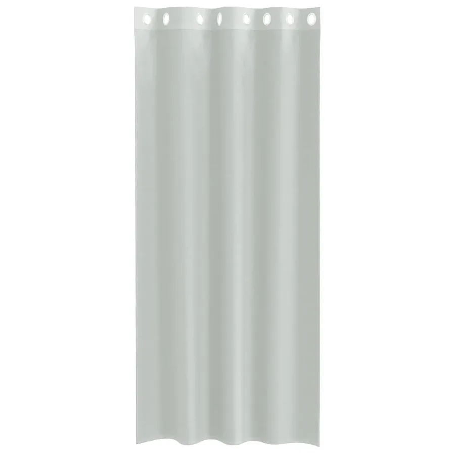 Rideaux en voile avec œillets 2 pcs gris clair 140x225 cm - 4