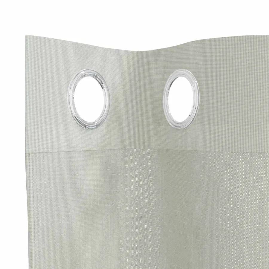 Rideaux en voile avec œillets 2 pcs gris clair 140x225 cm - 5