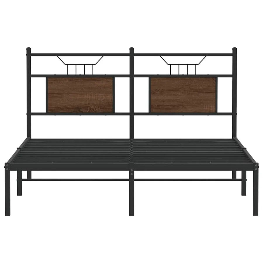 Cadre de lit sans matelas chêne marron 137x190 cm - 6