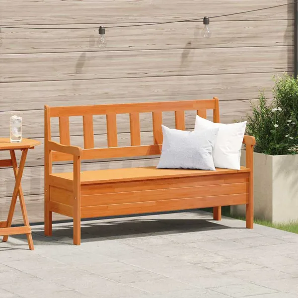 Banc extérieur Marron 119 x 44 x 76 cm Bois de pin massif