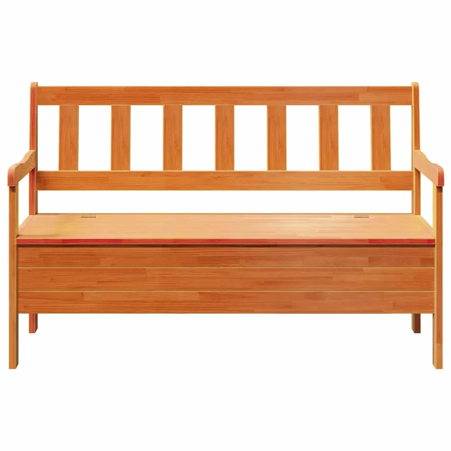 Banc extérieur Marron 119 x 44 x 76 cm Bois de pin massif - 6