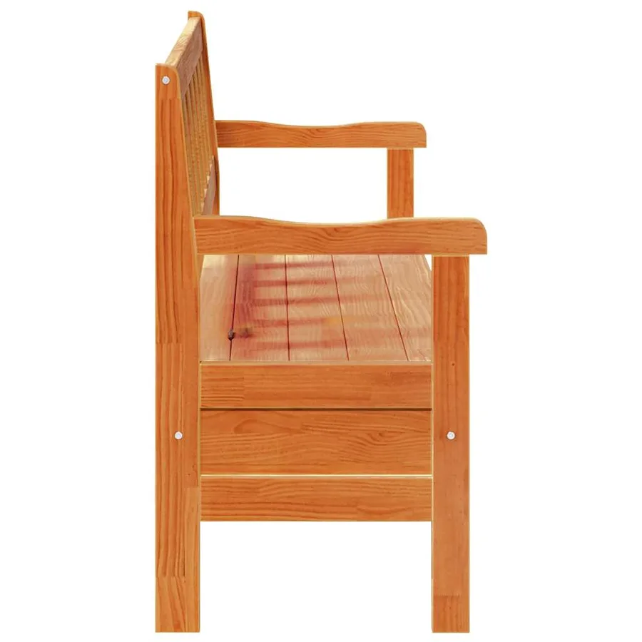 Banc extérieur Marron 119 x 44 x 76 cm Bois de pin massif - 7