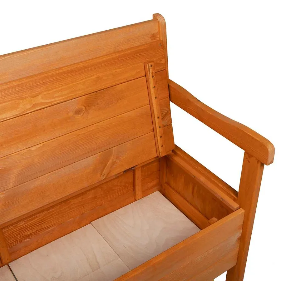 Banc extérieur Marron 119 x 44 x 76 cm Bois de pin massif - 9