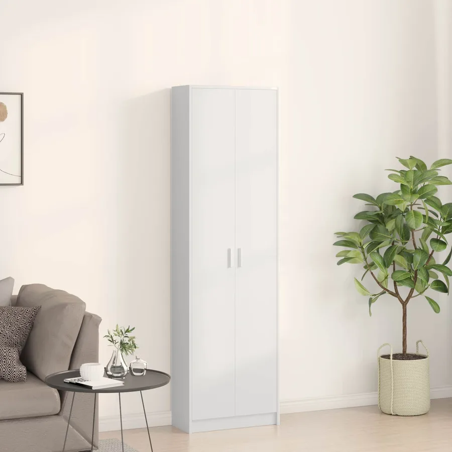 Armoire avec étagère Blanc 55 x 25 x 189 cm Bois d'ingénierie - 4
