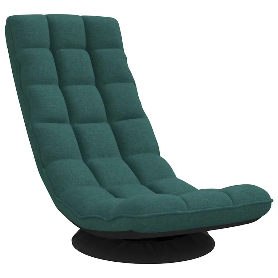 Fauteuil de sol pivotant vert foncé 70x51x79 cm tissu - 2