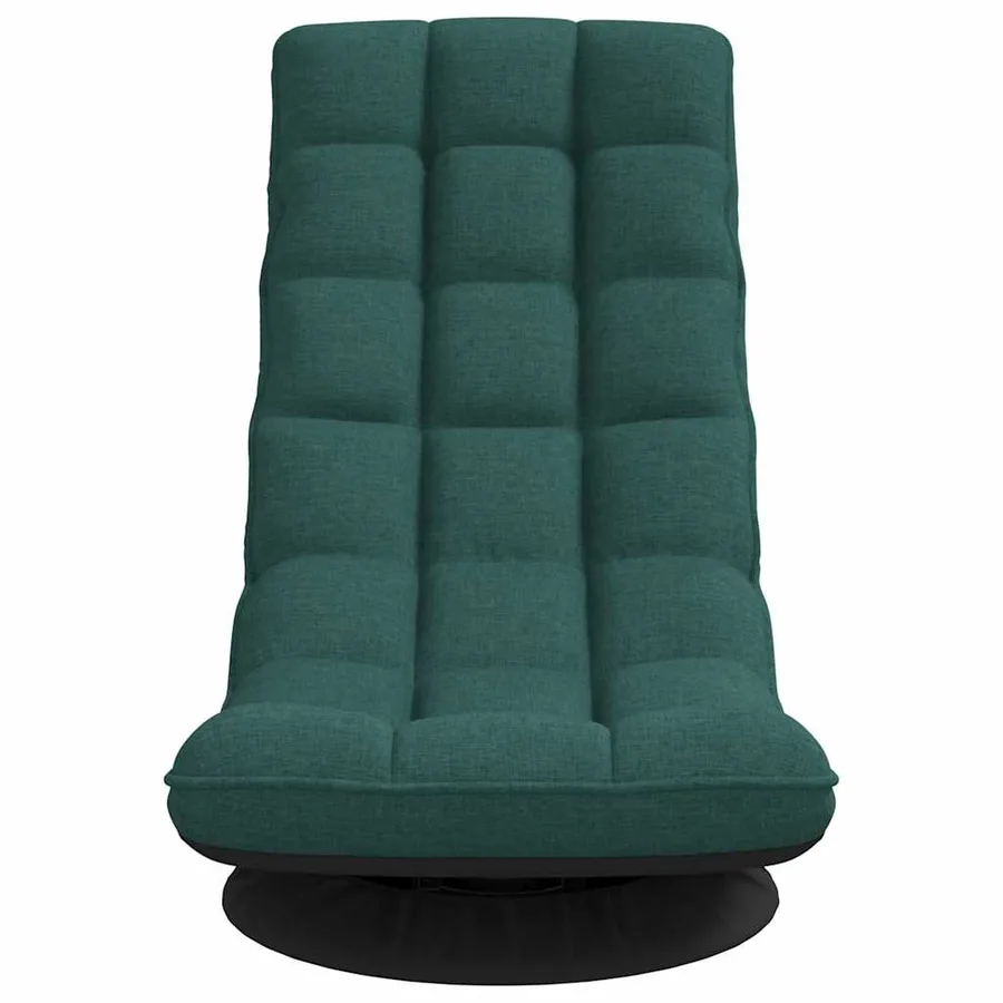 Fauteuil de sol pivotant vert foncé 70x51x79 cm tissu - 4