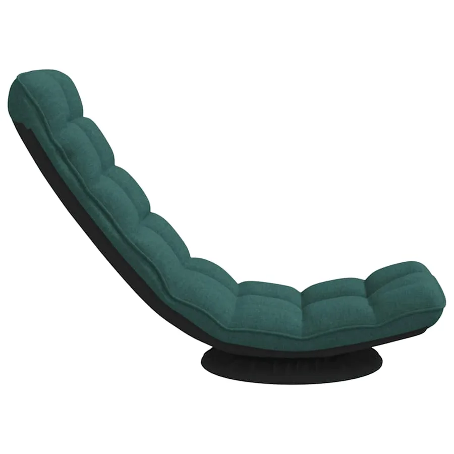 Fauteuil de sol pivotant vert foncé 70x51x79 cm tissu - 5