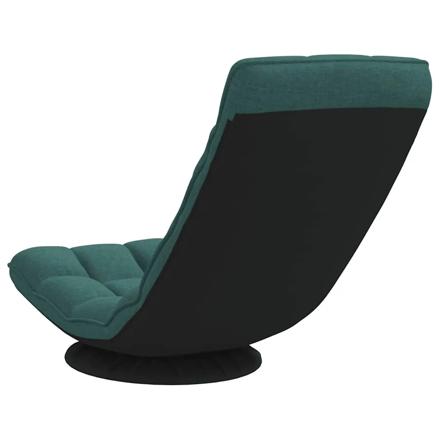 Fauteuil de sol pivotant vert foncé 70x51x79 cm tissu - 6