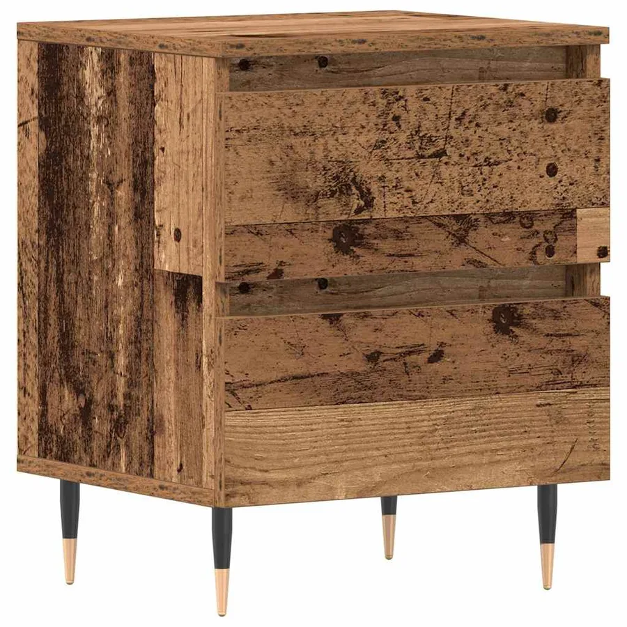 Cabinet de chevet Bois ancien 40 x 35 x 50 cm Bois d'ingénierie - 2