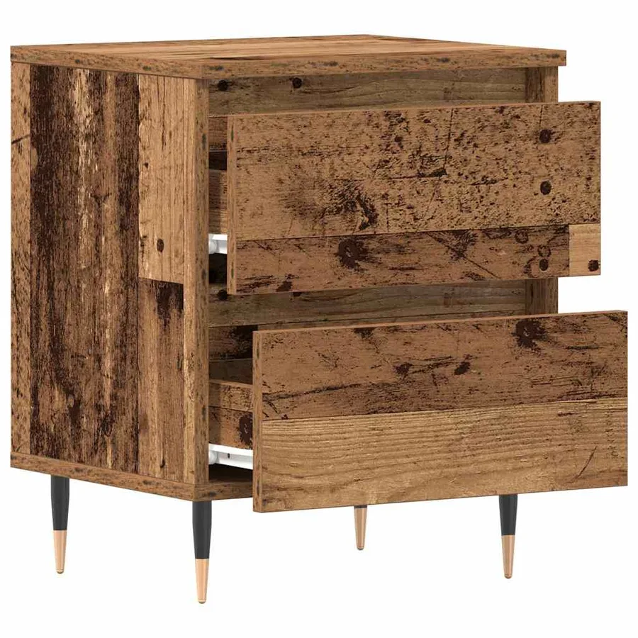Cabinet de chevet Bois ancien 40 x 35 x 50 cm Bois d'ingénierie - 5