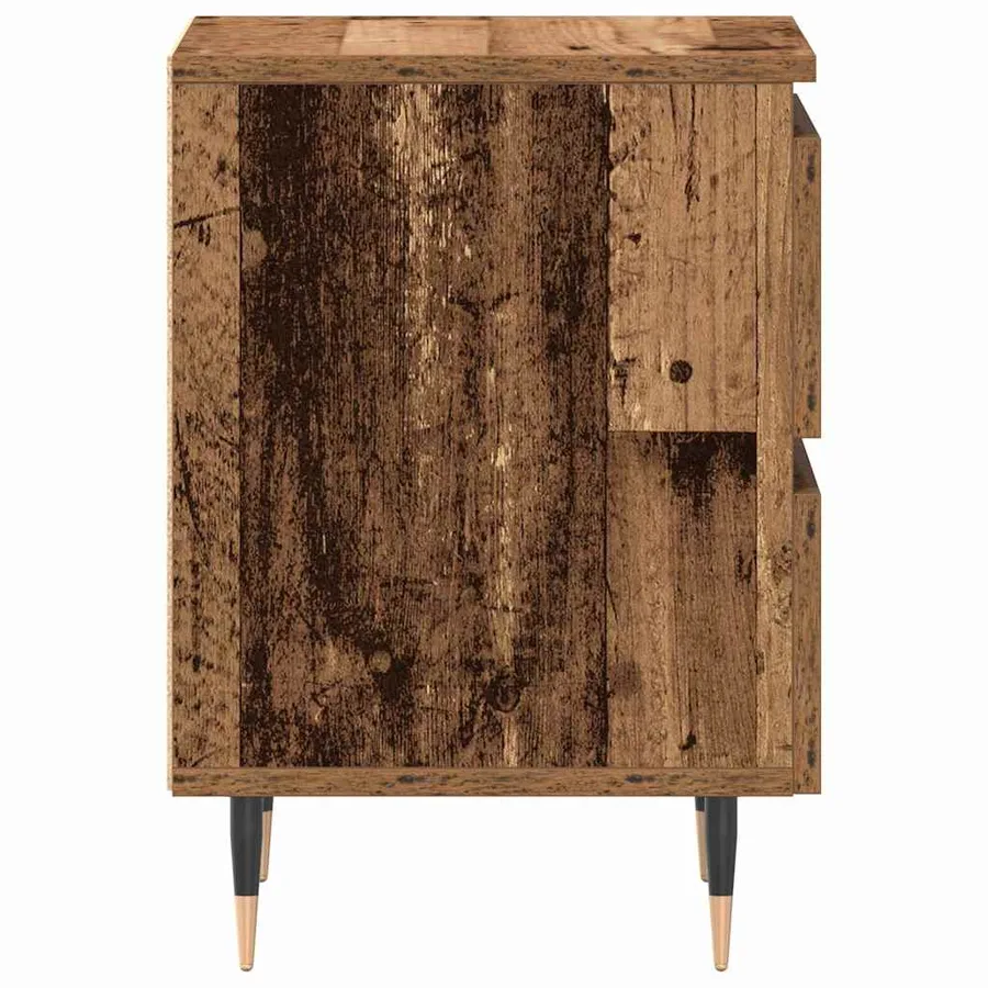 Cabinet de chevet Bois ancien 40 x 35 x 50 cm Bois d'ingénierie - 7