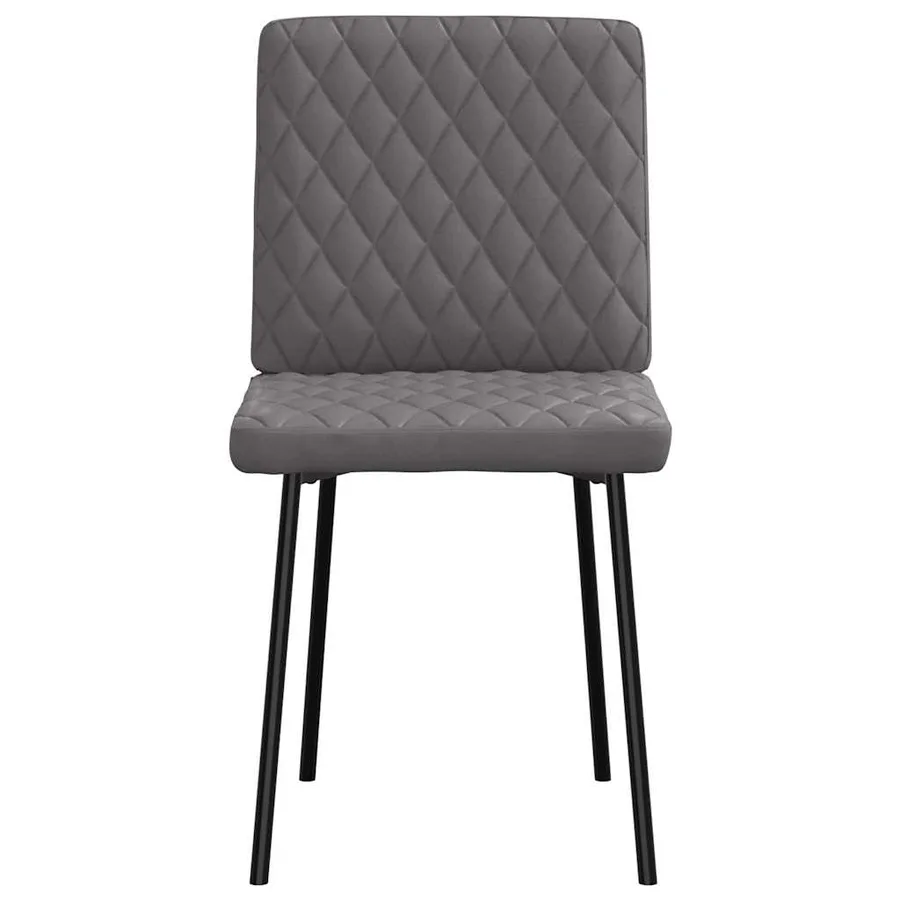 Chaises à manger lot de 2 gris similicuir - 4