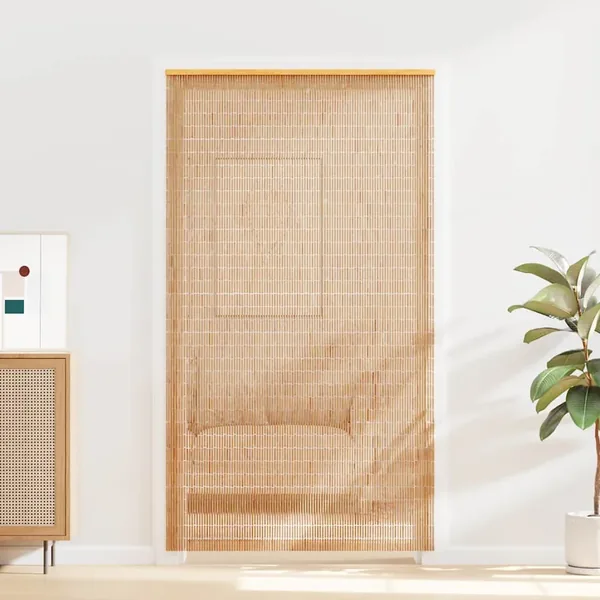 Rideau de porte contre insectes Bambou 120 x 220 cm