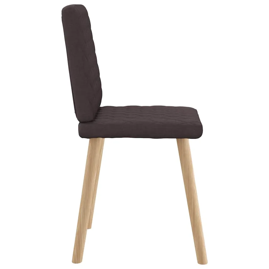 Chaises à manger lot de 4 marron foncé tissu - 5
