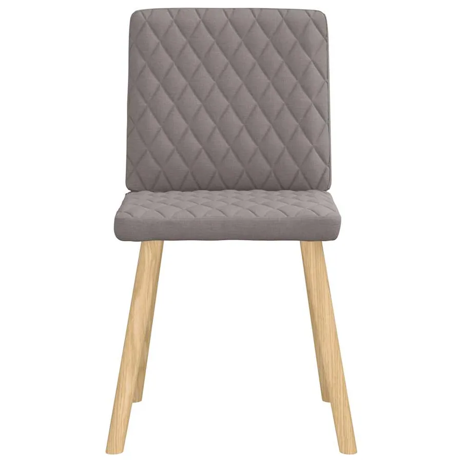 Chaises à manger lot de 4 taupe tissu - 4