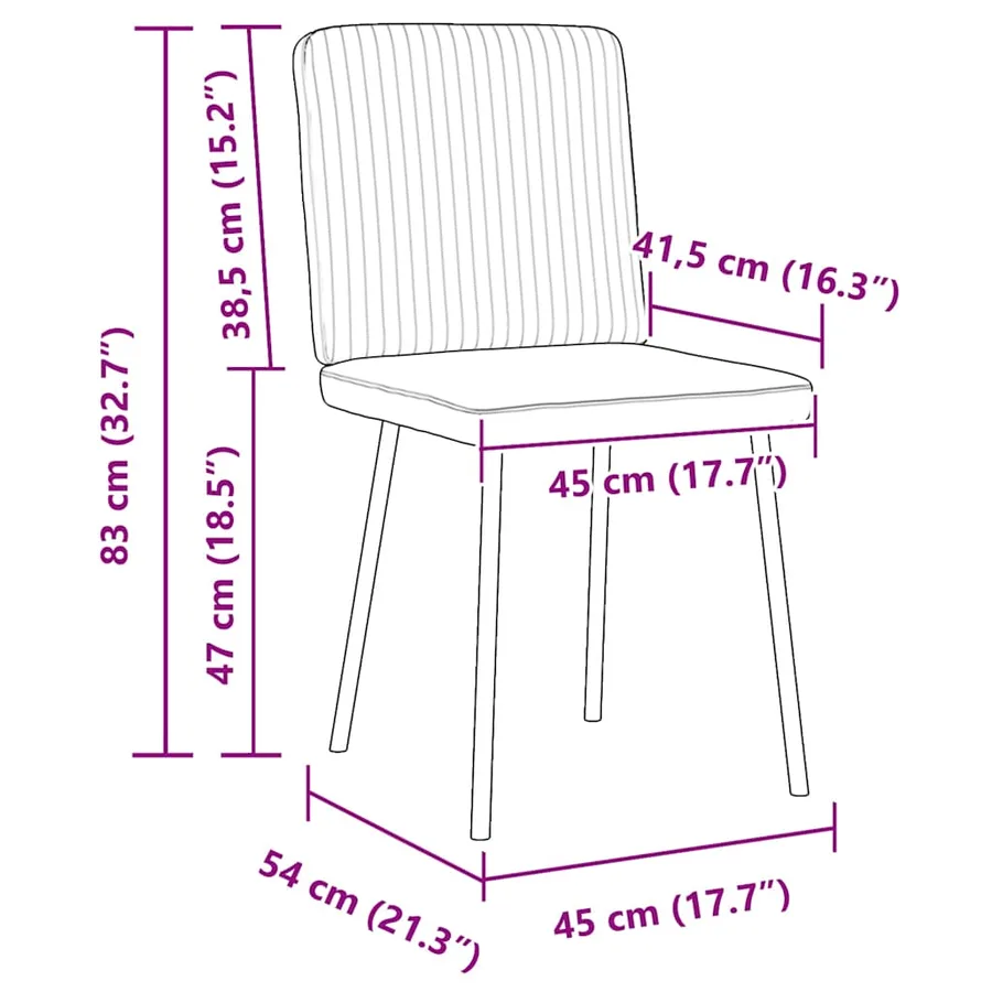 Chaises à manger lot de 4 Gris clair Velours - 9
