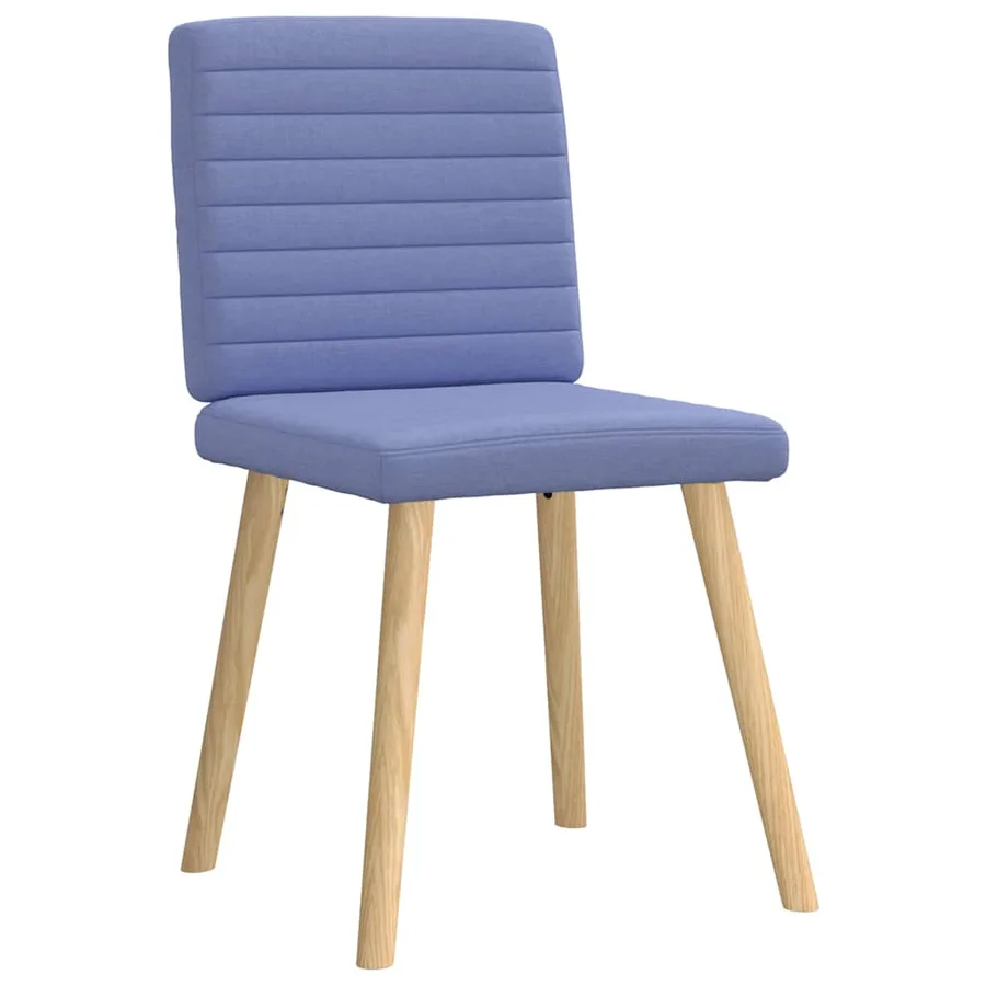 Chaises à manger lot de 4 bleu jean tissu - 3