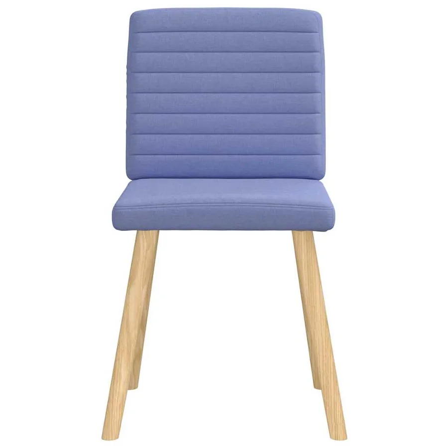 Chaises à manger lot de 4 bleu jean tissu - 4