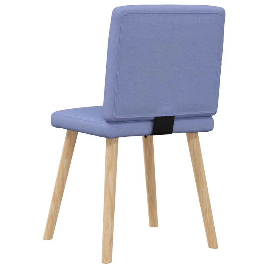 Chaises à manger lot de 4 bleu jean tissu - 6