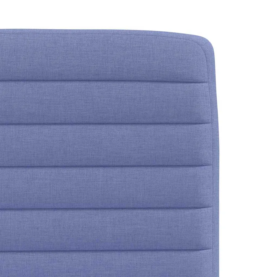 Chaises à manger lot de 4 bleu jean tissu - 7