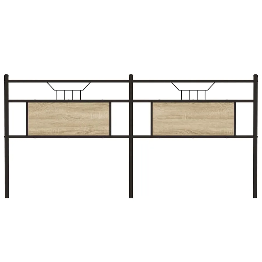 Tête de lit de remplacement chêne sonoma 180 cm bois d'ingénierie et acier - 4