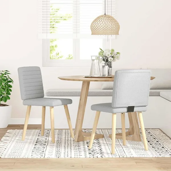 Chaises à manger lot de 2 gris nuage tissu