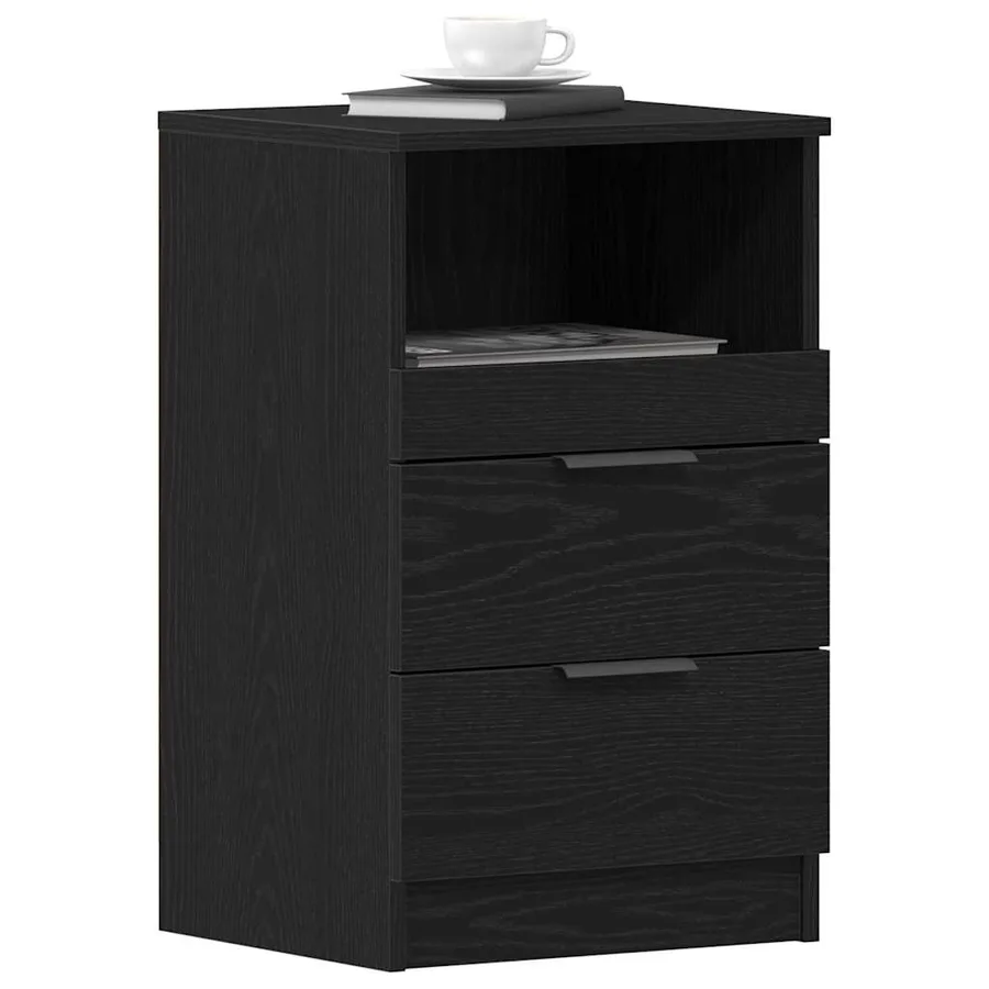 Cabinet de chevet Chêne noir 40 x 35 x 65 cm Bois d'ingénierie - 3