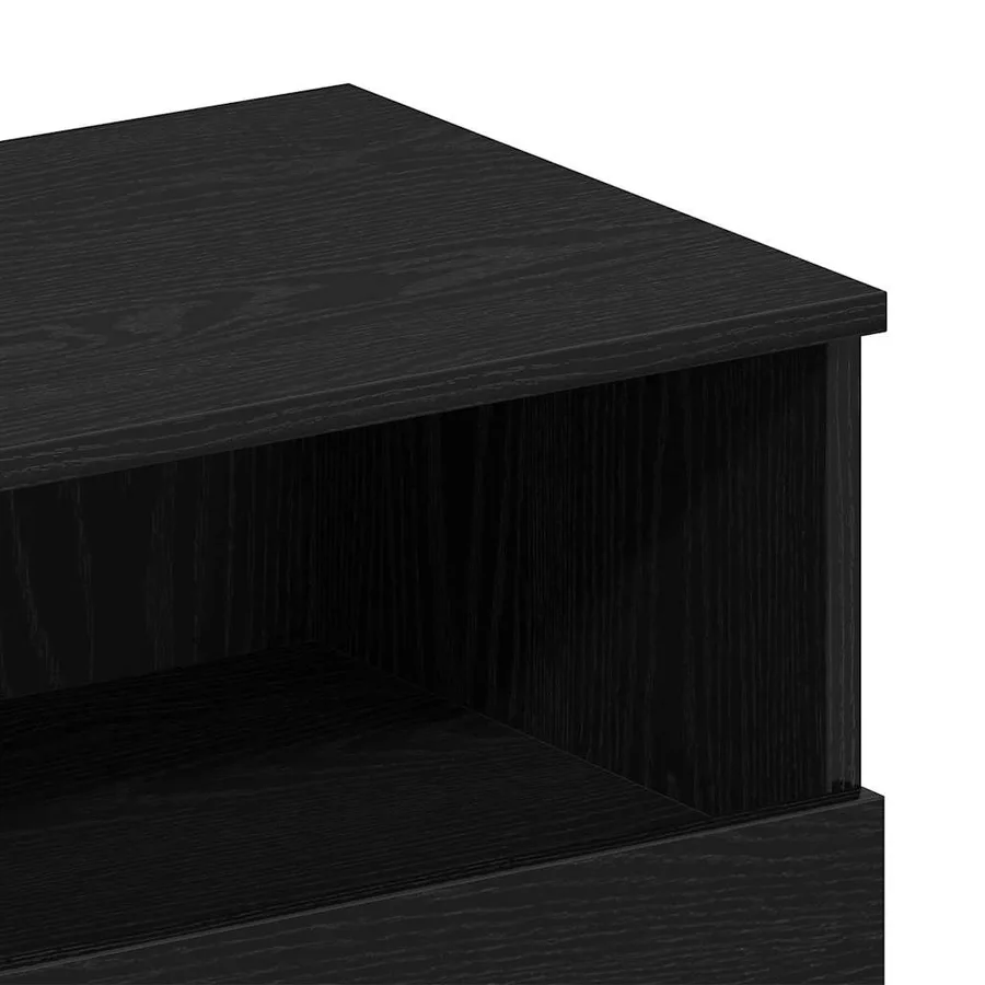 Cabinet de chevet Chêne noir 40 x 35 x 65 cm Bois d'ingénierie - 9