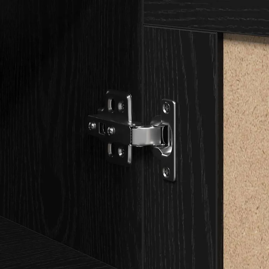 Haut Armoire Chêne noir 69,5 x 34 x 180 cm Bois d'ingénierie - 9