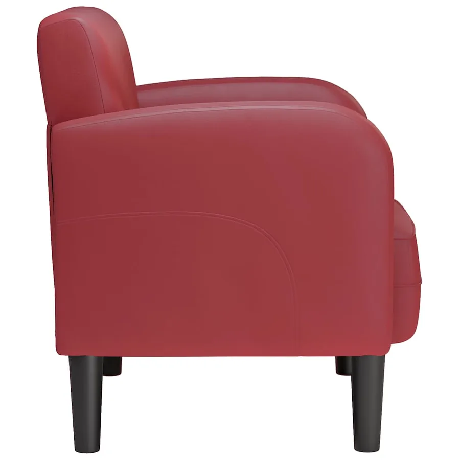 Chaise de canapé et accoudoirs rouge bordeaux 54 cm similicuir - 4