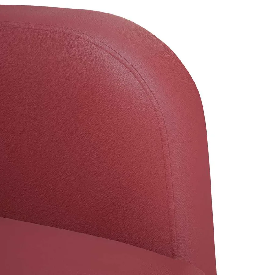 Chaise de canapé et accoudoirs rouge bordeaux 54 cm similicuir - 6