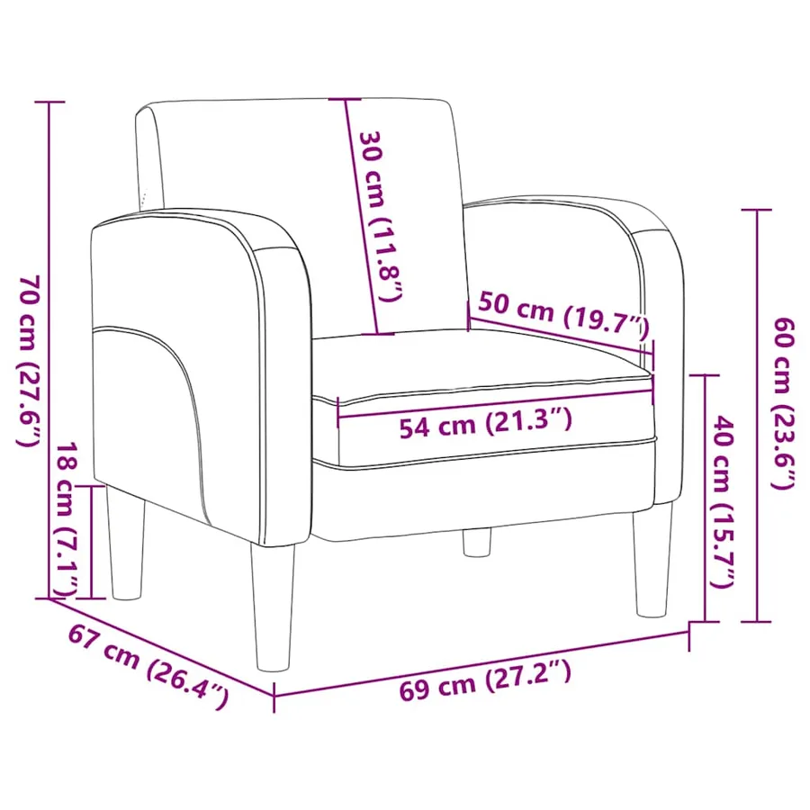 Chaise de canapé et accoudoirs rouge bordeaux 54 cm similicuir - 8